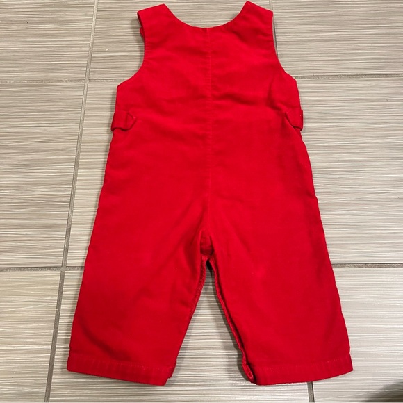 Rare Vintage Red Corduroy Overalls 1970s Toddler clothes with rabbit bunny - Picture 4 of 10